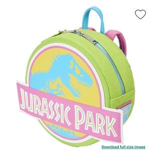 Loungefly SDCC 2023 Exclusive Jurassic Park Glow Mini Backpack 30th Anniversary